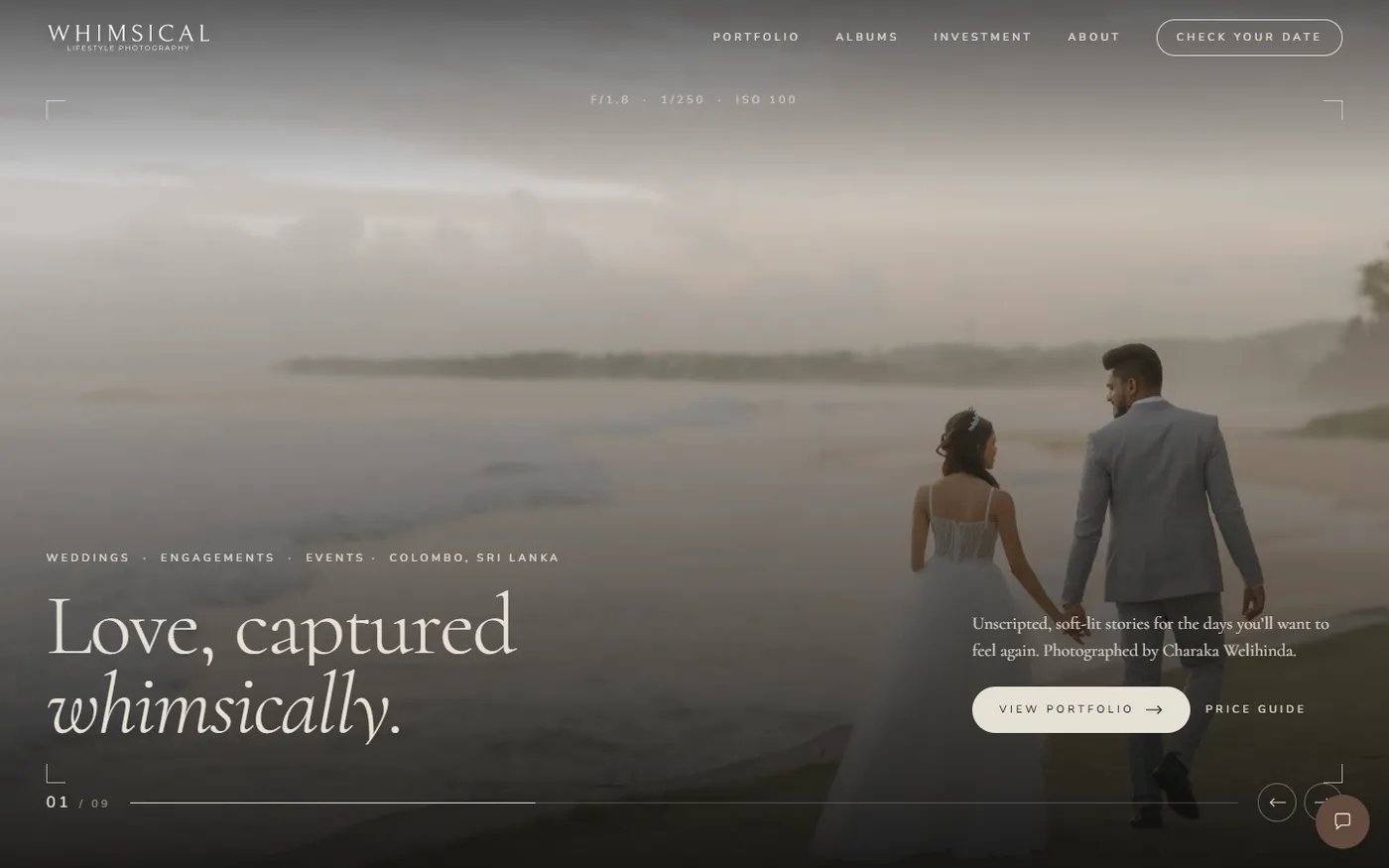 Whimsical Lifestyle Photography website screenshot